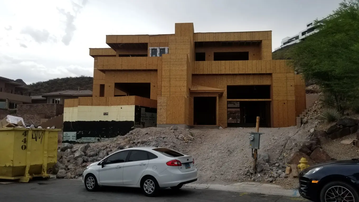 Custom home under construction by New Wings in Las Vegas, Nevada