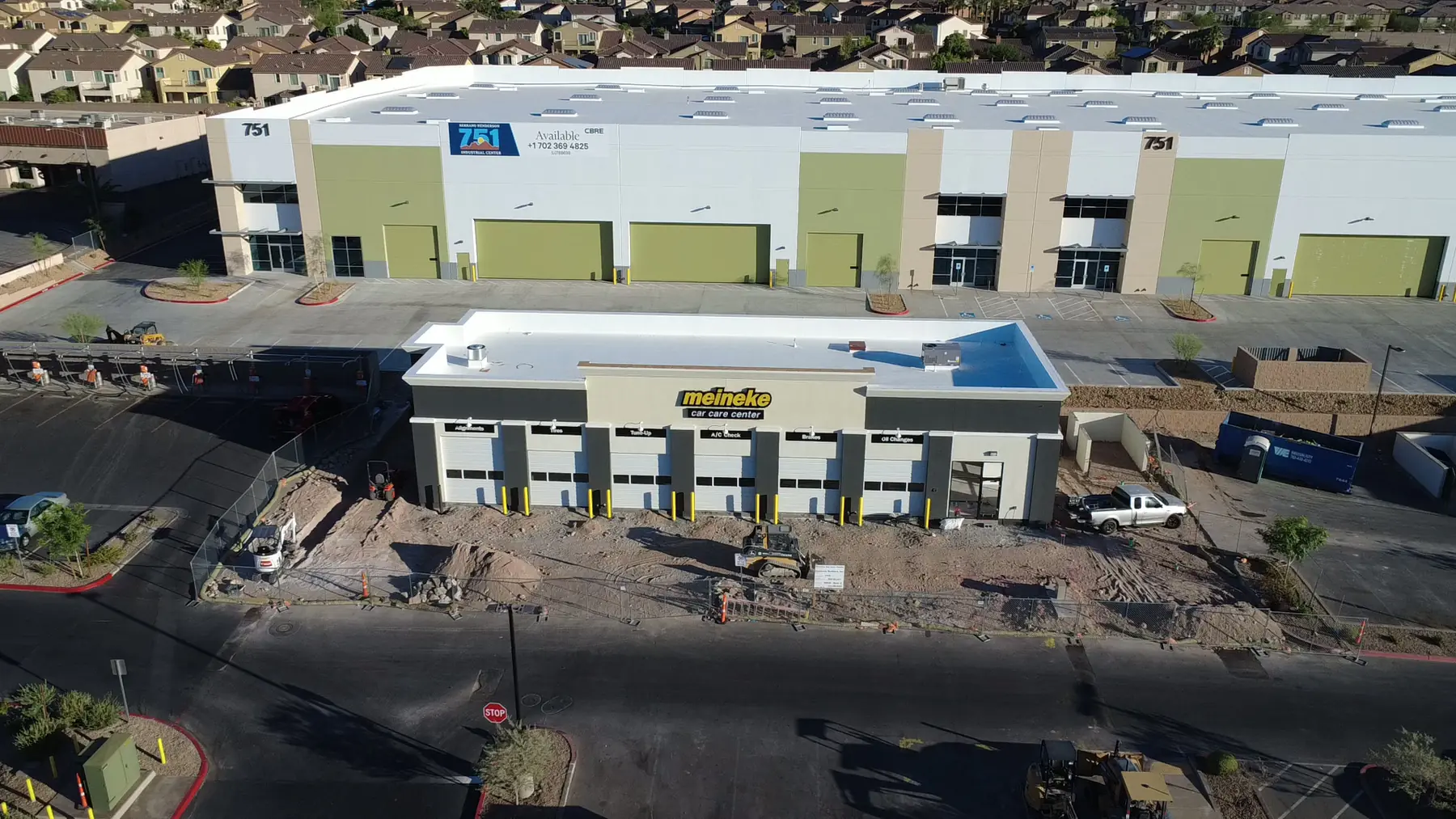 Aerial view of a New Wings commercial construction project in Las Vegas, Nevada