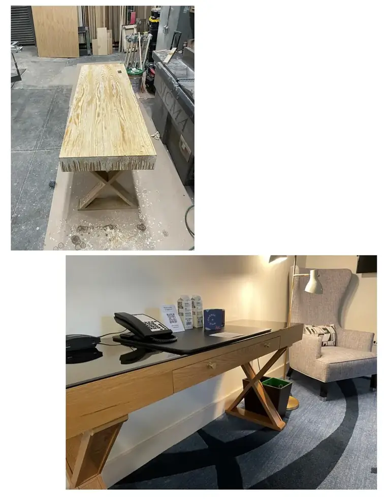 Iberostar Hotel, Console refinishing, custom millwork by New Wings in New York
