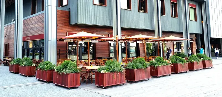 Pier 17, Custom outdoor furniture, custom millwork by New Wings in New York