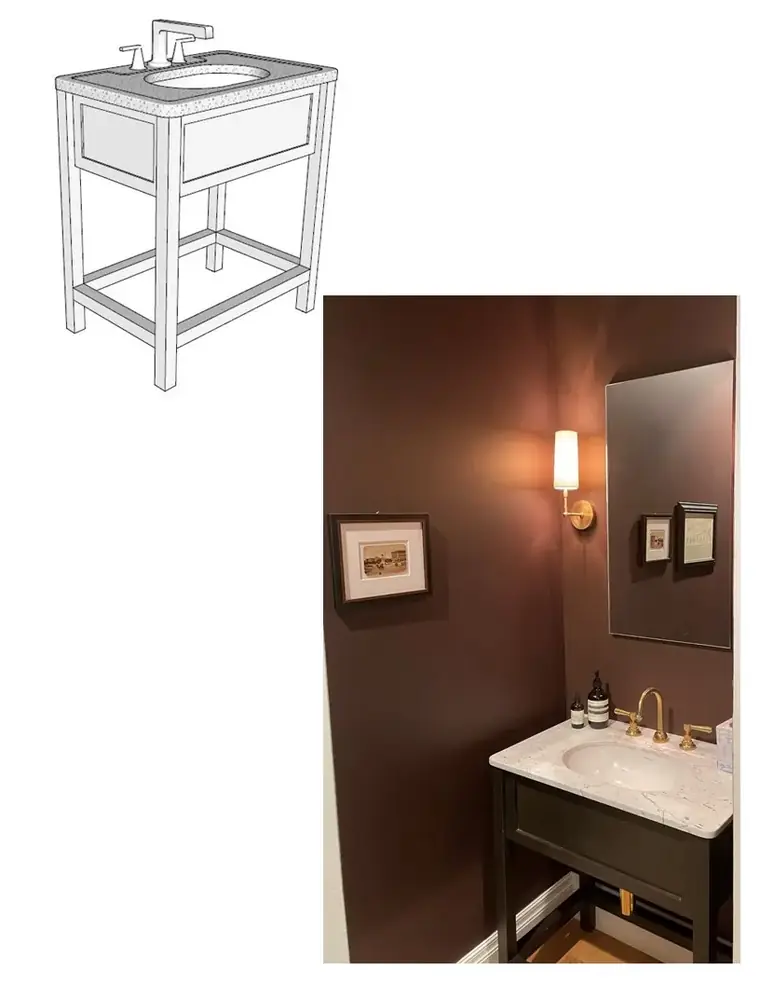 Private Residence, Custom vanity fabrication and installation, custom millwork by New Wings in New York