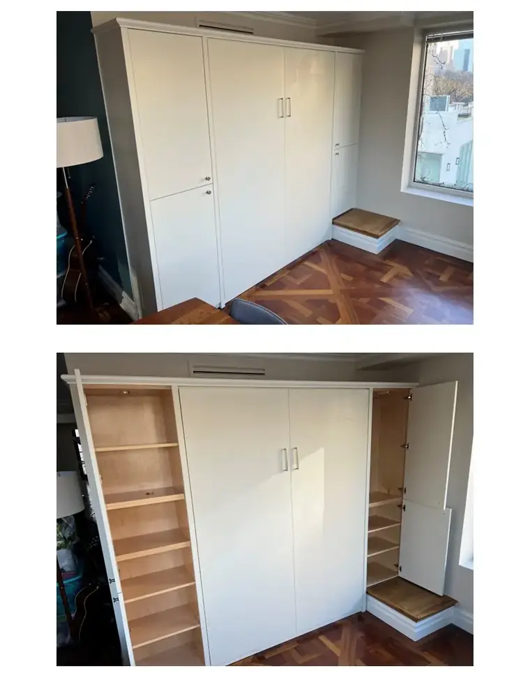 Private Residence, Fabrication and installation of a Murphy bed, custom millwork by New Wings in New York